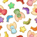 Seamless pattern. Easter, gingerbread.