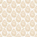 Seamless pattern of easter ornate eggs