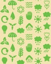 Seamless pattern with eco icons