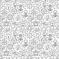 Seamless pattern with ecology related elements