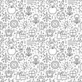 Seamless pattern with ecology related elements