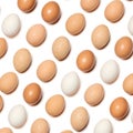 Seamless Pattern of Eggs Royalty Free Stock Photo