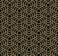 Seamless pattern. Elegant linear ornament. Geometric stylish background. Vector repeating texture Royalty Free Stock Photo