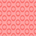 Seamless Pattern Of Elements Made Of Dots Inside Ellipses In Pink and Coral Tones