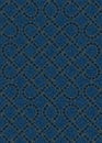 Vector seamless pattern embroidered on blue denim texture background Royalty Free Stock Photo