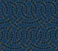 Vector seamless pattern embroidered on blue denim texture background Royalty Free Stock Photo