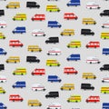 Seamless pattern with minibuses