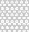 Seamless pattern with envelopes. Postal delivery