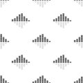 Seamless pattern with equalizer icons on white background. Music recording studio template. Vector illustration for design, web, Royalty Free Stock Photo