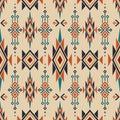 Seamless pattern ethnic abstract background round ikat patterngeometric curve. Royalty Free Stock Photo