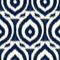 Seamless pattern ethnic abstract background round ikat patterngeometric curve. Royalty Free Stock Photo