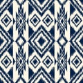 Seamless pattern ethnic abstract background round ikat patterngeometric curve. Royalty Free Stock Photo