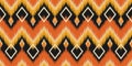 Seamless pattern ethnic abstract background round ikat patterngeometric curve Royalty Free Stock Photo