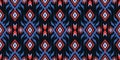 Seamless pattern ethnic abstract background round ikat patterngeometric curve Royalty Free Stock Photo