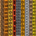 Seamless pattern with ethnic African motifs