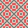 Seamless pattern with ethnic geometric abstract ornament. Cross stitch slavic embroidery motifs. Royalty Free Stock Photo