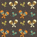 Seamless pattern - ethnic music