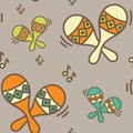 Seamless pattern - ethnic music