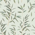 Seamless pattern with Eucalyptus Royalty Free Stock Photo