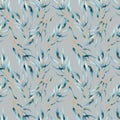 Seamless pattern eucalyptus