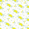 Seamless pattern evening primrose flower Royalty Free Stock Photo