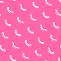 Seamless pattern with eyelashes. Cute eyelash