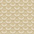 Seamless pattern of fabric lace ribbons. Royalty Free Stock Photo