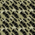 Seamless pattern of falling atomic bombs Royalty Free Stock Photo