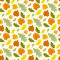 Seamless pattern with falling maple leaves Royalty Free Stock Photo