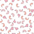 Seamless pattern falling rose petals, sakura. Confetti, cosmetics, beautiful floral background.