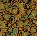 Seamless pattern with fantasy flowers, natural wallpaper, floral decoration curl illustration. Royalty Free Stock Photo