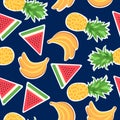 Seamless pattern with fashion patches