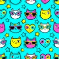 Seamless pattern with fashion patches.