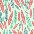 Seamless pattern with feather Royalty Free Stock Photo