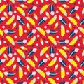 Seamless pattern with feathers