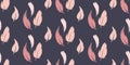 Seamless pattern feathers on a dark background. Perfect for printing on fabric and paper. Design.