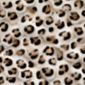 This seamless pattern features black and brown leopard spots scattered over a beige background in a flat design style SEAMLESS Royalty Free Stock Photo