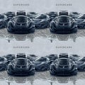 Sports Car Seamless Pattern for Wallpaper. Royalty Free Stock Photo