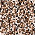 Coffee Beans Seamless Pattern Royalty Free Stock Photo