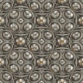 A seamless pattern featuring concentric circles and oval shapes, creating a Royalty Free Stock Photo