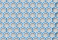 A seamless pattern featuring a 3D honeycomb structure with blue Royalty Free Stock Photo
