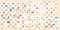 Seamless Pattern Featuring Delightful Matcha Meals, Peanut Products And Desserts, Micro Greens, Vegetable, Dairy Foods