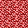 A seamless pattern featuring a dense array of overlapping heart shapes. The hearts Royalty Free Stock Photo