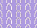 Gothic Arch Pattern on Purple Background Royalty Free Stock Photo