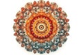 Abstract Boho Festive Mandala Seamless. high resolution, Isolate on white Background.