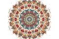 Abstract Boho Festive Mandala Seamless. high resolution, Isolate on white Background.