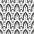 Gothic Architecture Seamless Pattern Design Royalty Free Stock Photo