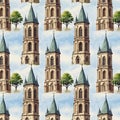 Gothic Tower Architecture Pattern Royalty Free Stock Photo