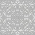 Seamless pattern featuring intertwined white lines on a gray Royalty Free Stock Photo