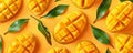 Seamless pattern featuring mango slices for background, perfect for a vibrant Royalty Free Stock Photo